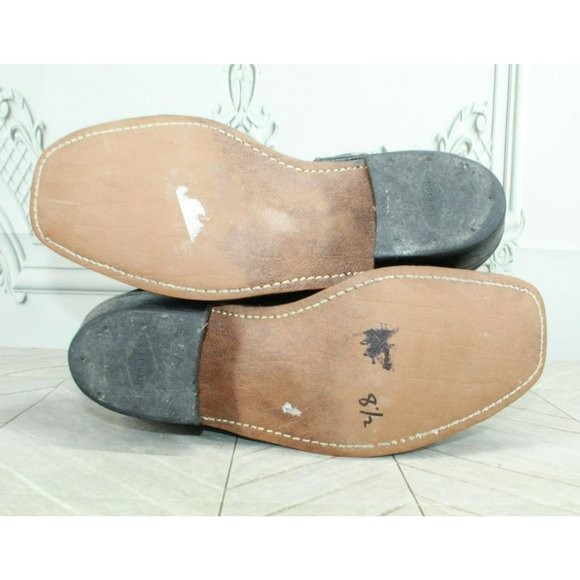 *Unbranded Black Leather Pull On Mid Calf Cowboy Western Boot Size 8.5 M - Picture 9 of 9